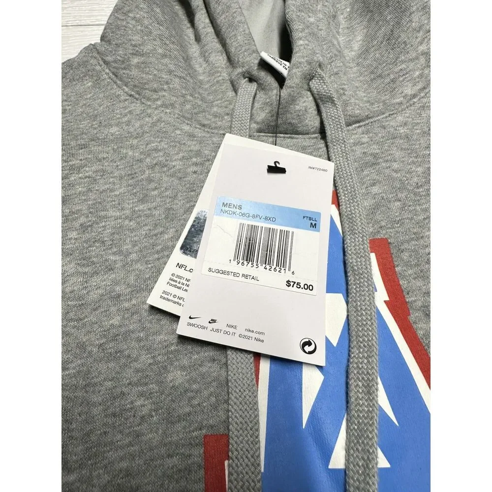 Nike Houston Oilers Hoodie Men's Size M Gray Rewind Club Fleece Tennessee Titans